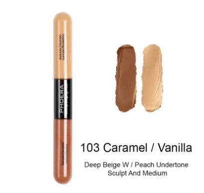 Double-headed natural colour brightening liquid concealer in five shades for all skin types