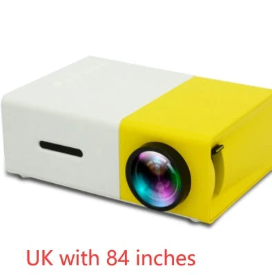 Portable home cinema mini projector with 3D HD LED display, HDMI, USB, and 1080P resolution