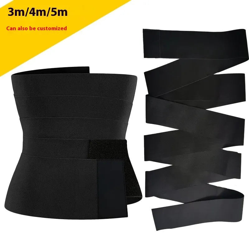 Waist trainer exercise restraint belt showing 10cm width and adjustable length options
