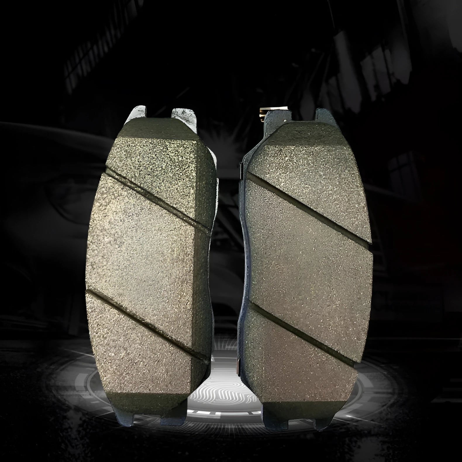 Aiteng Kyron Rester brake pad and metal accessories set with part numbers 4813009A10 and 4813008BA0.