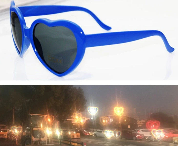 Night Lights Change Love Special Effects Glasses with heart-shaped light transformation