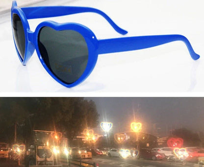 Night Lights Change Love Special Effects Glasses with heart-shaped light transformation