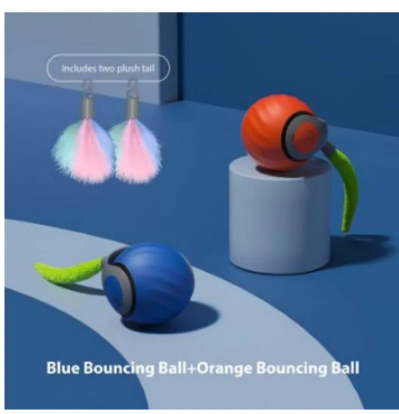 Bite-resistant ABS pet toy ball for cats in sky blue colour with funny design