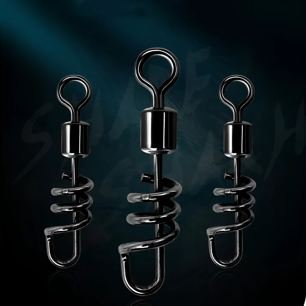 Stainless steel fishing swivel connector with brass barrel in multiple sizes