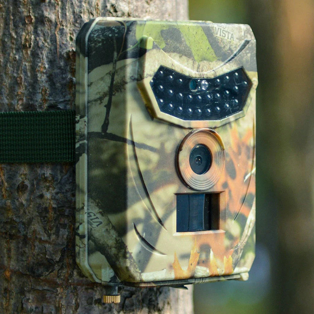 Premium 1080P hunting trail camera with infrared night vision, weatherproof construction, and fast trigger speed for capturing wildlife footage