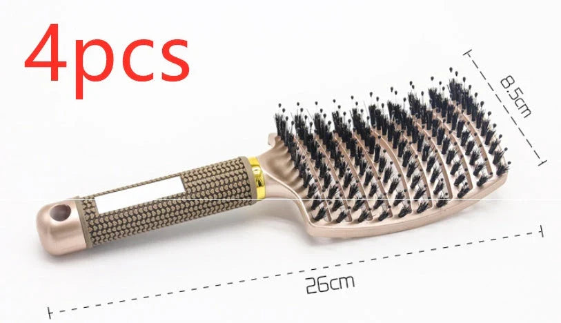 Ultra-Soft Detangling Hair Brush with Scalp Massage - Premium Bristles and Nylon for Effortless Tangle-Free Hair