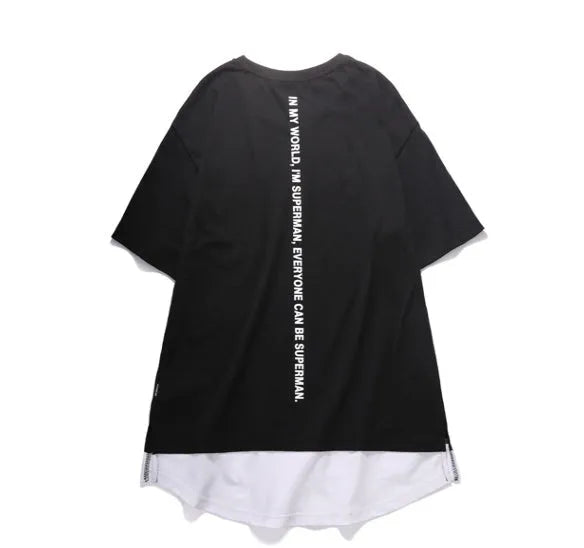 VIISHOW NewT men's cotton plain short sleeve t-shirt in black front view