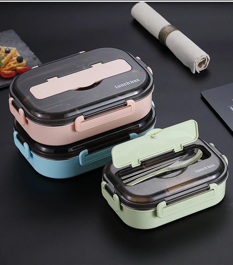 Dielectric Insulated Lunch Box in green, blue, pink, and black with multi-channel technology