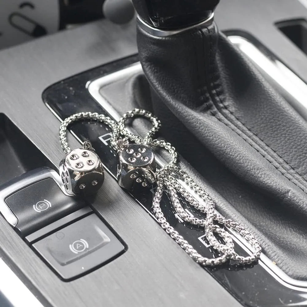 Alloy car rearview mirror pendant with cartoon design for interior decoration