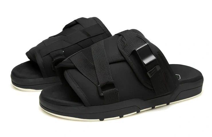 Mixed colour thick-bottom beach slippers with rubber outsole and cotton lining, sizes 35-45 for men and women