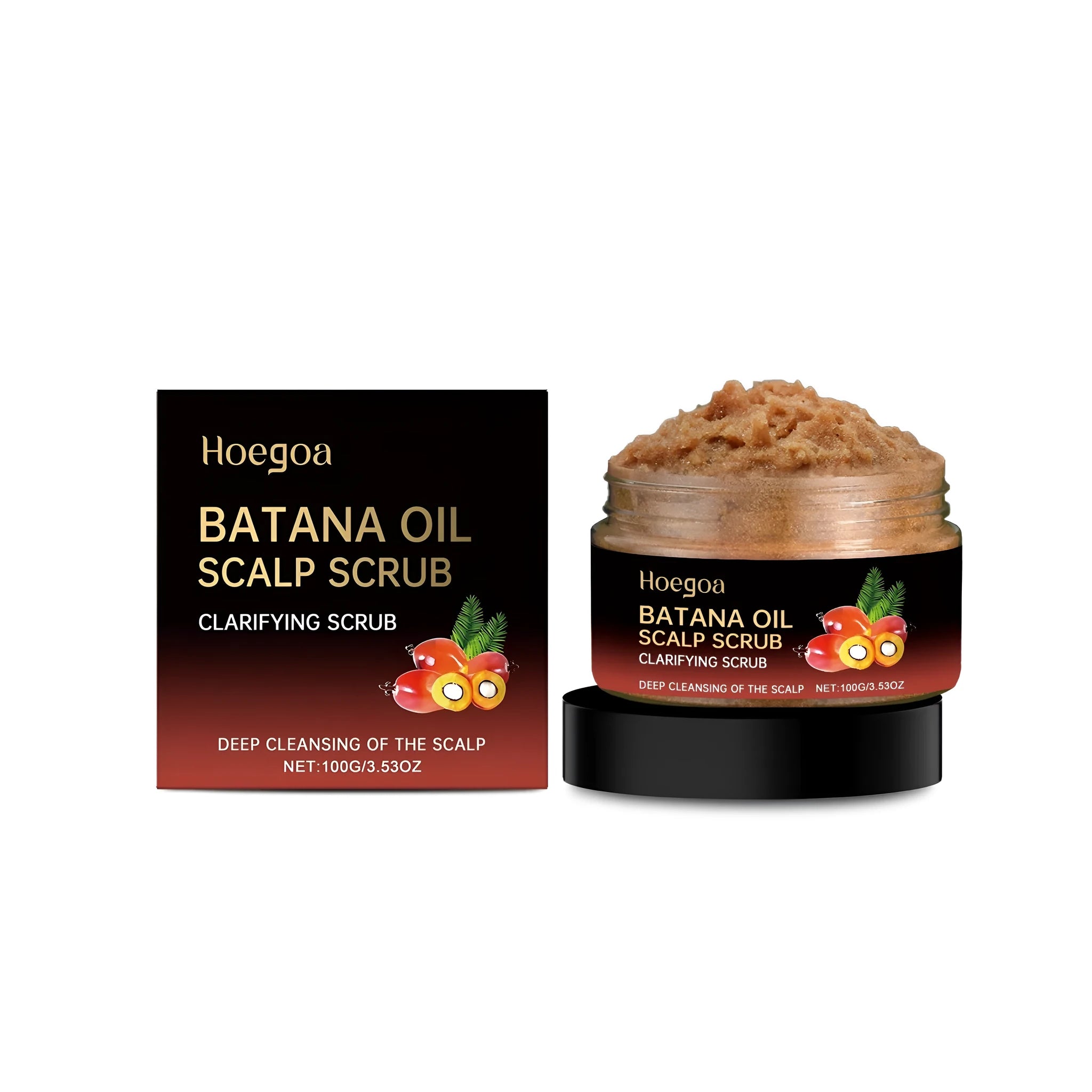 100g jar of sea salt scalp scrub with macadamia oil and rosemary extract