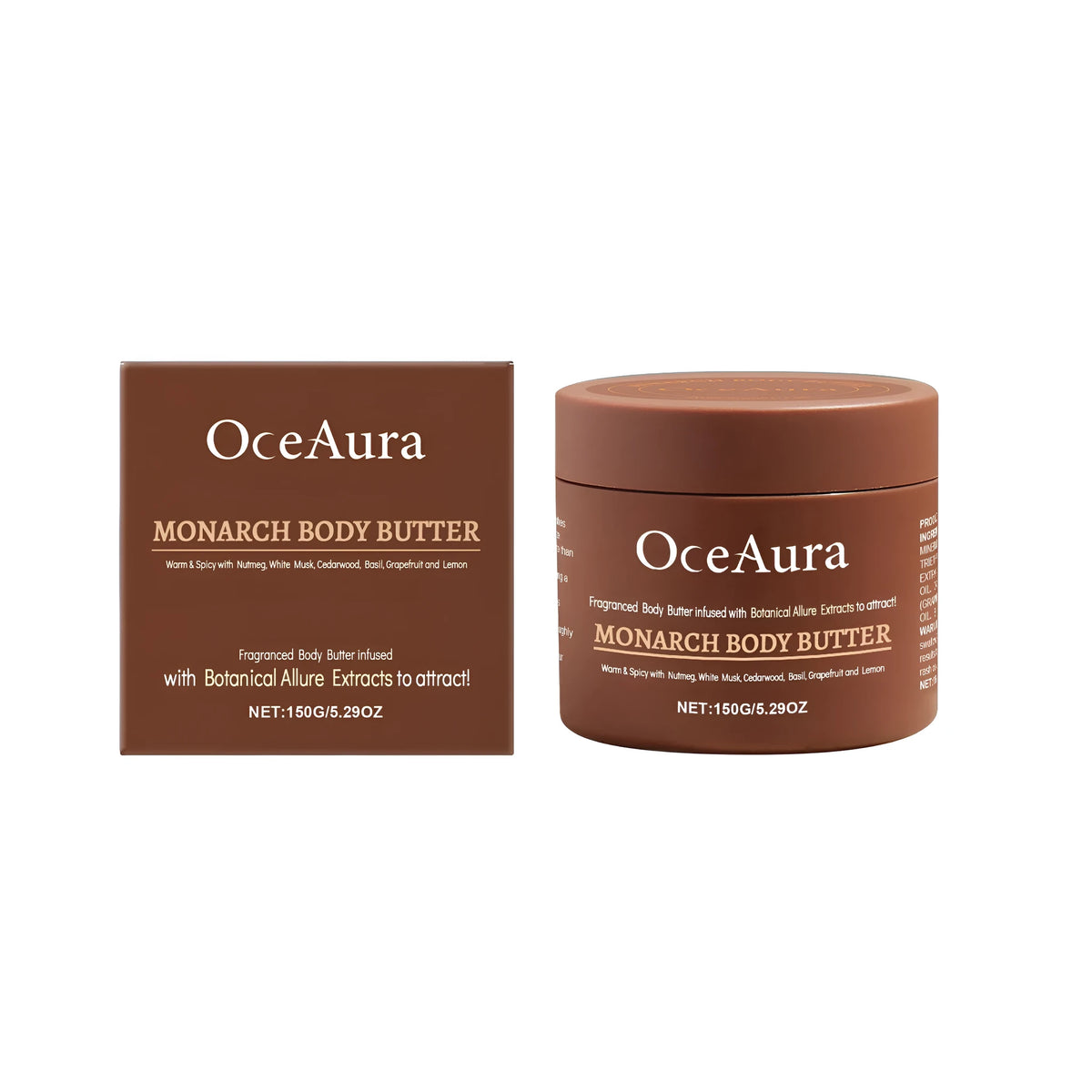 150g jar of skin moisturizing cream with shea butter and natural oils for daily face and body hydration