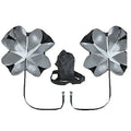 Black 56 inch polyester speed training parachute with adjustable waist belt for running resistance training