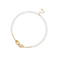 Gold 925 silver necklace with three tiers of shell beads, 370mm chain, adjustable extension links