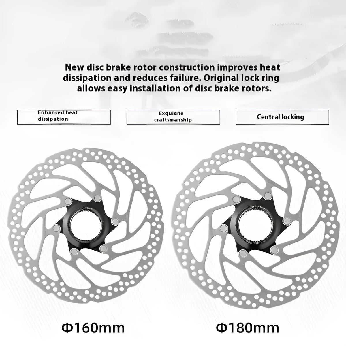 RT30 middle-sized central lock disc brake pad 160mm stainless steel for bike