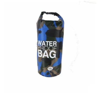 Camouflage waterproof bucket bag for outdoor activities, available in multiple sizes and colors