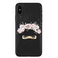Islamic hijab veil design iPhone case with floral rhinestone patterns on TPU back cover