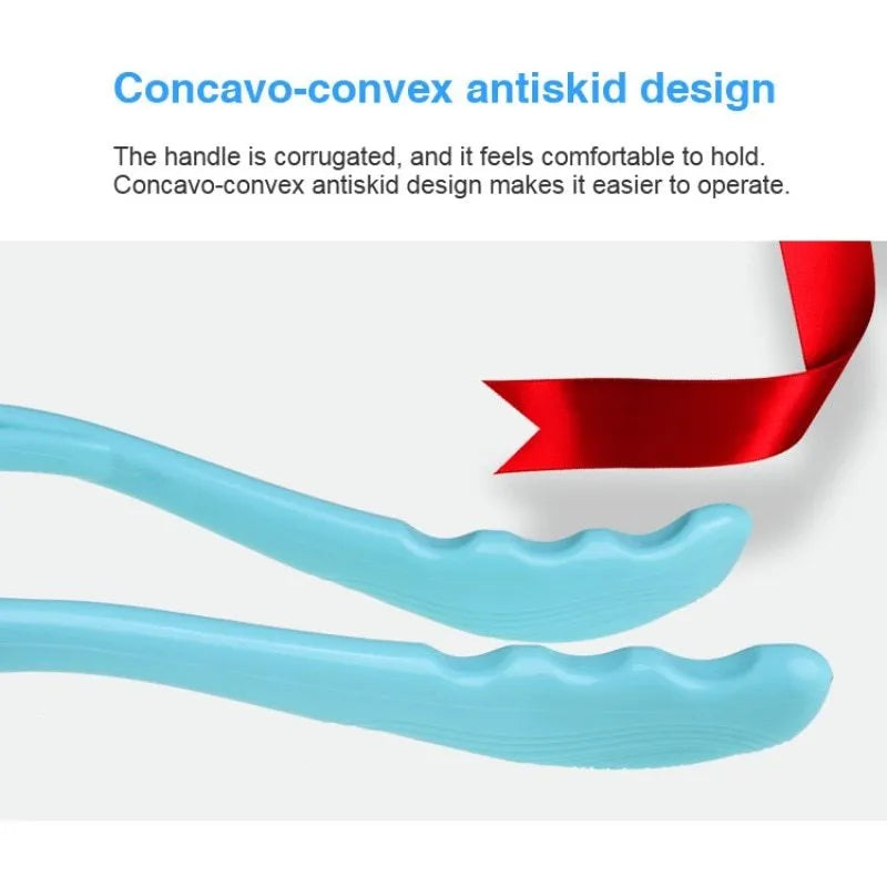 Plastic neck massager with adjustable stand and removable head in blue colour