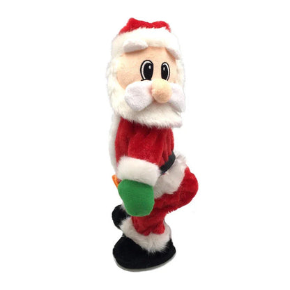 14-inch dynamic shaking hip Santa Claus ornament with music and dance features