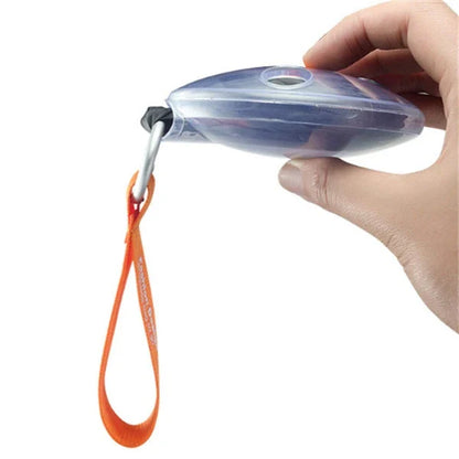 Disc folding portable shopping bag in vibrant colours, compact and eco-friendly