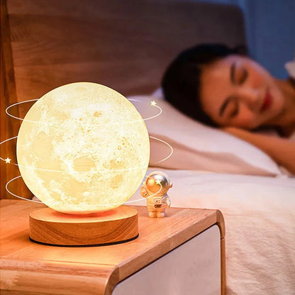 3D Magnetic Floating Levitating Moon Lamp with touch control and 3 colour options