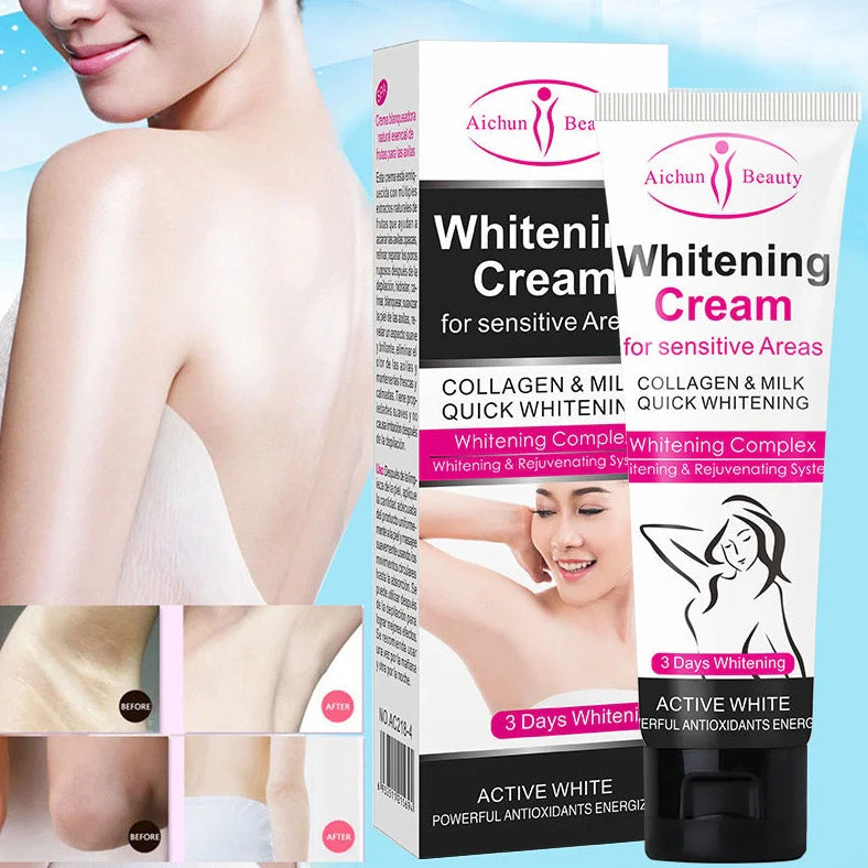 Aichun 50g armpit whitening cream container for underarm skin tone improvement and odour management