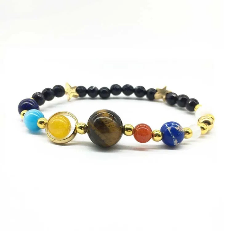 Unisex alloy bracelet with constellation motif and electroplated finish in photo colour