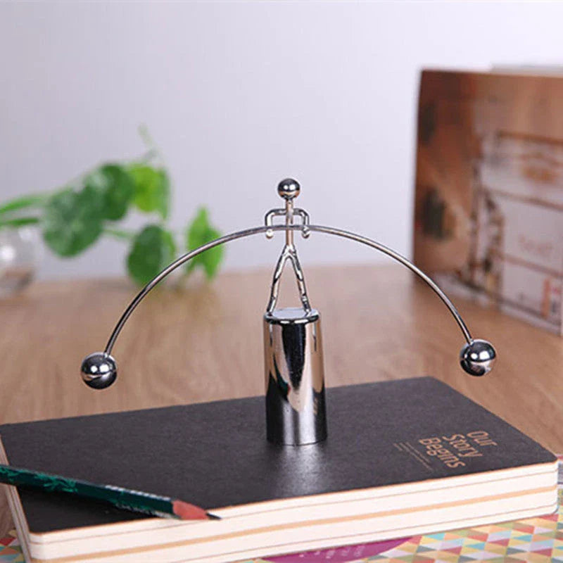 Stainless steel Iron Man tumbler decoration with one-leg balance design