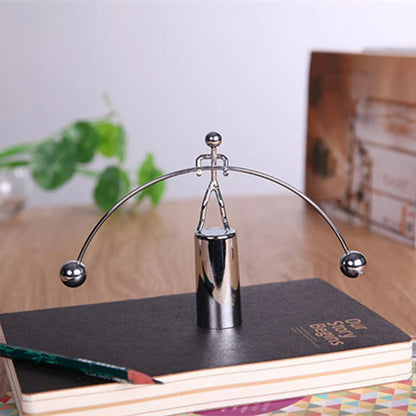 Stainless steel Iron Man tumbler decoration with one-leg balance design