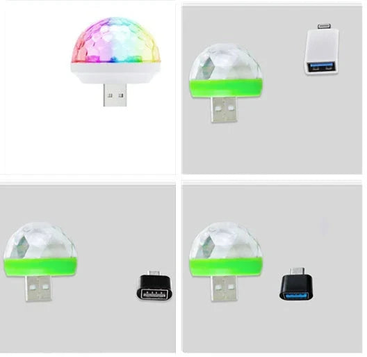 USB 5V Disco Ball Projector with vibrant LED light effects