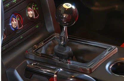 Black acrylic 8 ball gear shift knob, 2.68 inch diameter, 6.3oz for Honda Toyota Nissan