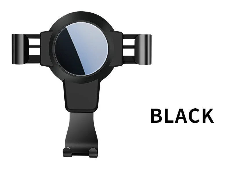 Black S4 Gravity Mirror ABS mobile phone bracket mounted on car air conditioning vent