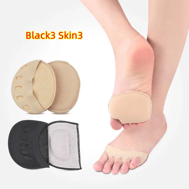 Invisible five finger socks with forefoot cushion pads for foot pain relief