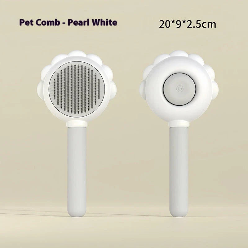 Versatile 2-in-1 Pet Grooming Brush and Comb with Curved Teeth Design for Effective Brushing and Detangling