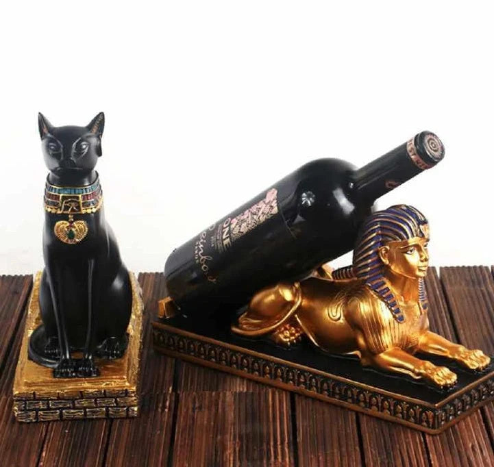 Animal-themed resin wine rack for living room decor