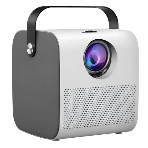 1080P HD portable LCD projector in White with wireless projection support and 3000 lumens