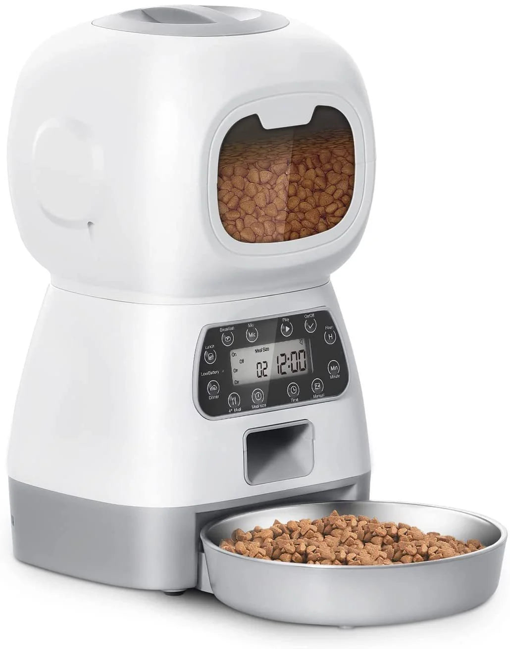 Smart APP Pet Feeder with stainless steel bowl for cats and dogs