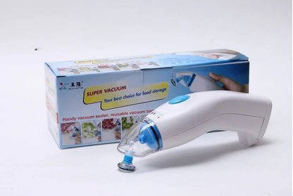 Compact vacuum packaging machine with white ABS shell and automatic sealing feature