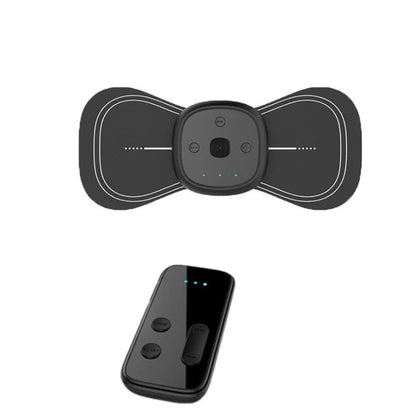 YSL-208 shoulder massager with remote control showing five massage technique options