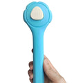Floating pet hair removal massage comb for cats and dogs, 63g, with ABS handle and steel teeth, blue colour