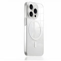 Crystal transparent magnetic phone case with frosted finish for Apple iPhone 15 and 16 series