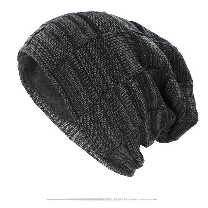 Unisex wool knitted beanie in various colors for winter warmth