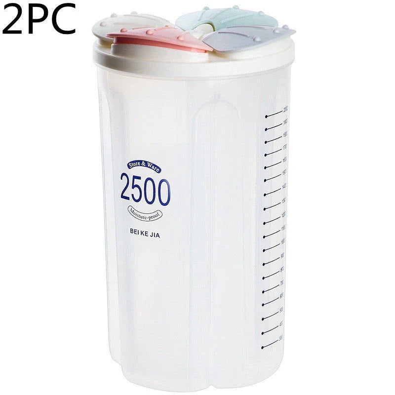 Healthy Containers Cereal Grain Dry Food Storage Tank with Transparent Cover