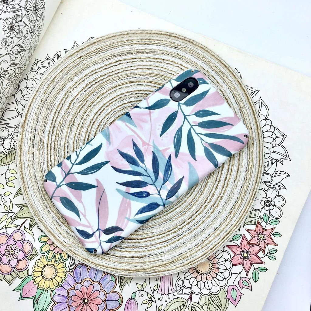 Green and pink painted PC phone back cover for OPPO, VIVO and iPhone models.