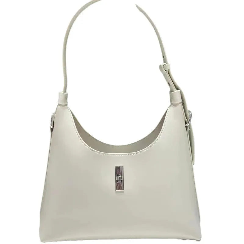 Genuine leather dumpling-shaped crossbody bag with mobile phone compartment in apricot colour