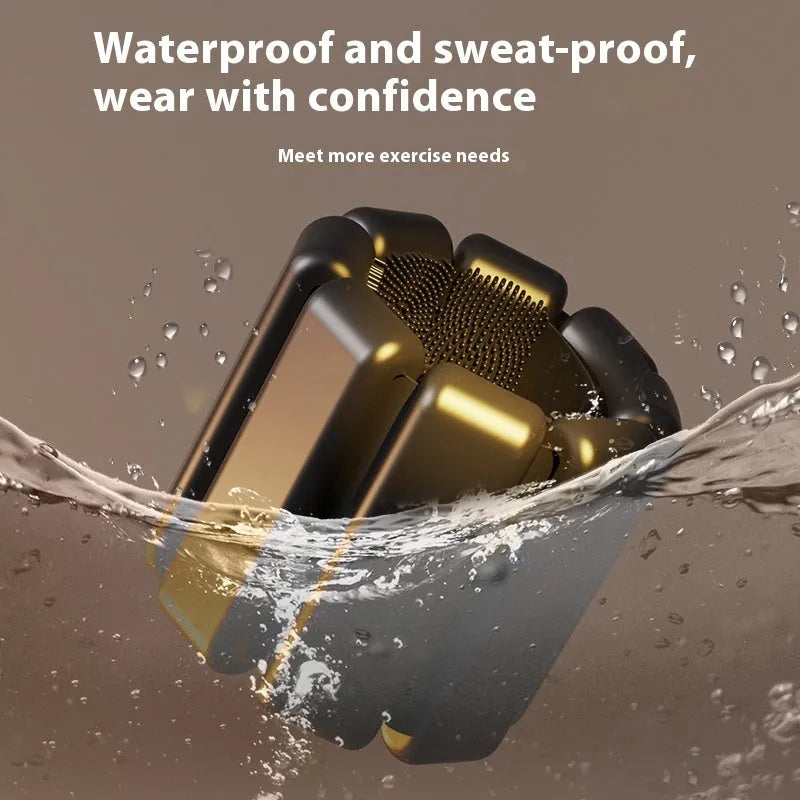 Black detachable silicone weight bracelet with Velcro fastener and a 2lb weight pod.