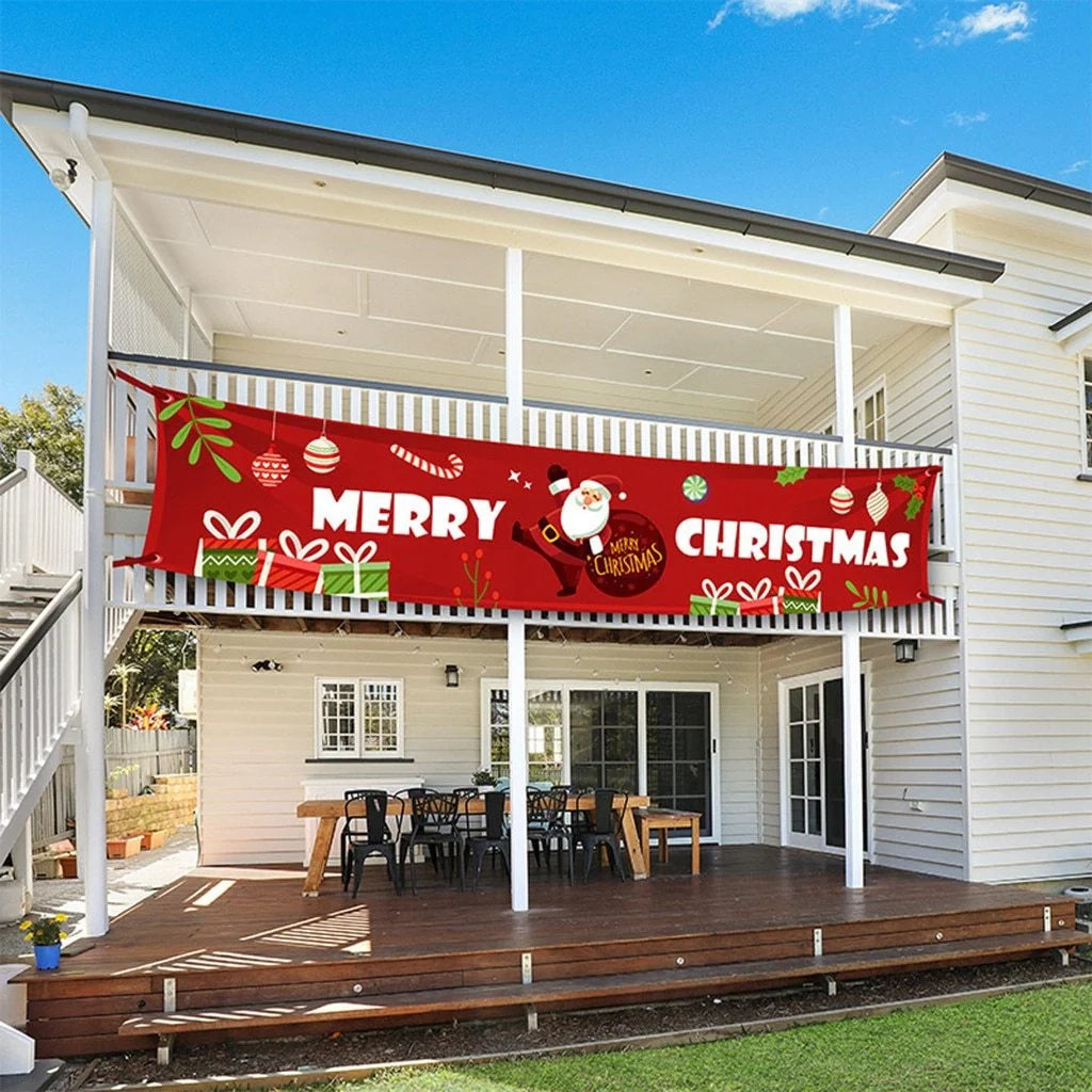 Christmas Letters Banner Decorative Flag with durable Oxford cloth material