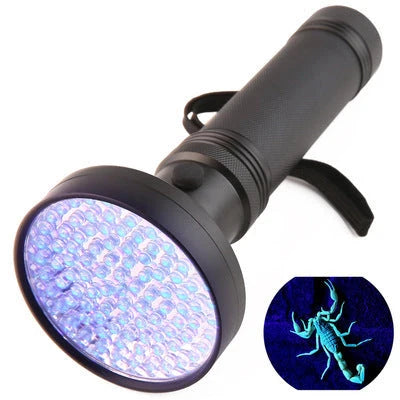 Violet fluorescent agent detection flashlight with aluminum alloy body and 5W LED