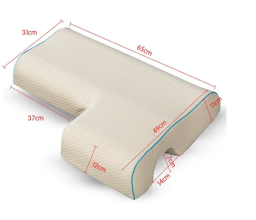 Premium couple memory foam pillow for cervical support and comfortable sleep