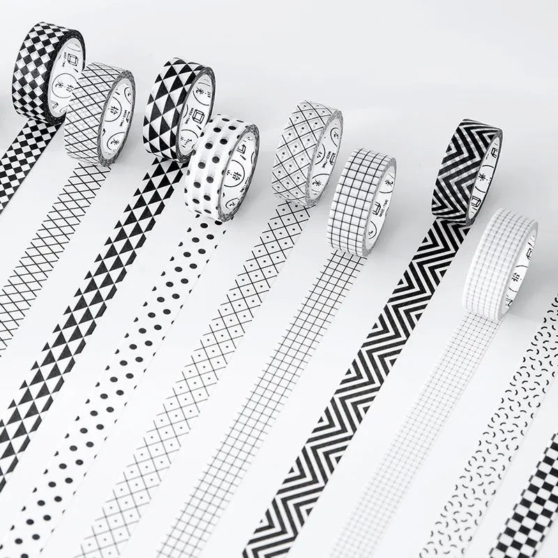 Roll of 15mm wide decorative paper tape for DIY hand accounts in lattice pattern
